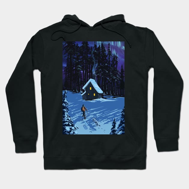 Snowshoe Moonlit Winter Wonderland. Hoodie by SFDesignstudio